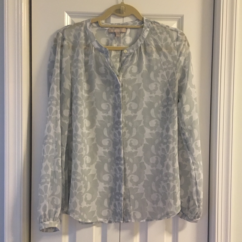 Banana Republic | Grey and White Blouse | Like New